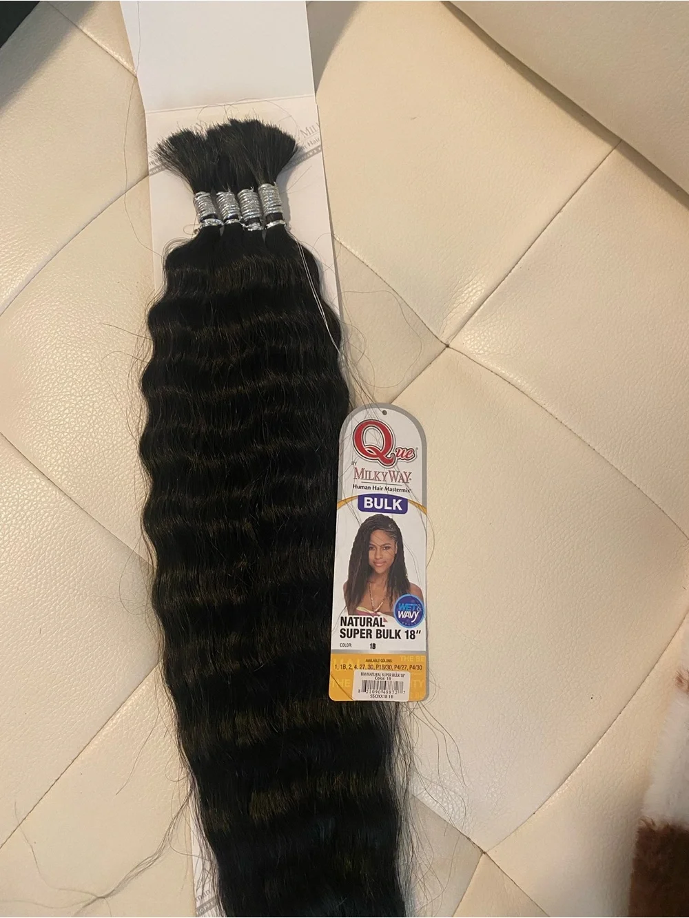 Que Milky Way Human Hair Mastermix BULK Wavy Natural Bulk Hair -Black